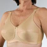 Style: 772  Feminine bra, slightly fiber filled, embossed tricot cups.  Easy wear for comfort.  Pockets are specially EXTENDED designed cotton/spandex to accommodate prostheses.  Sizes- 32-40AA, 32-44A, 32-46B, 34-46C,D, 36-46E
Colors: Beige, Black, White