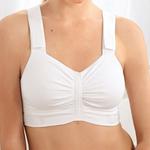 Style: 2161, Sizes: S,M,L,XL,2X
Specially designed for wear immediately after any type of breast surgery or while undergoing radiation treatments, including partial breast irradiation Seamless soft cotton garment features Velcro front closure and Velcro straps allowing for easy access